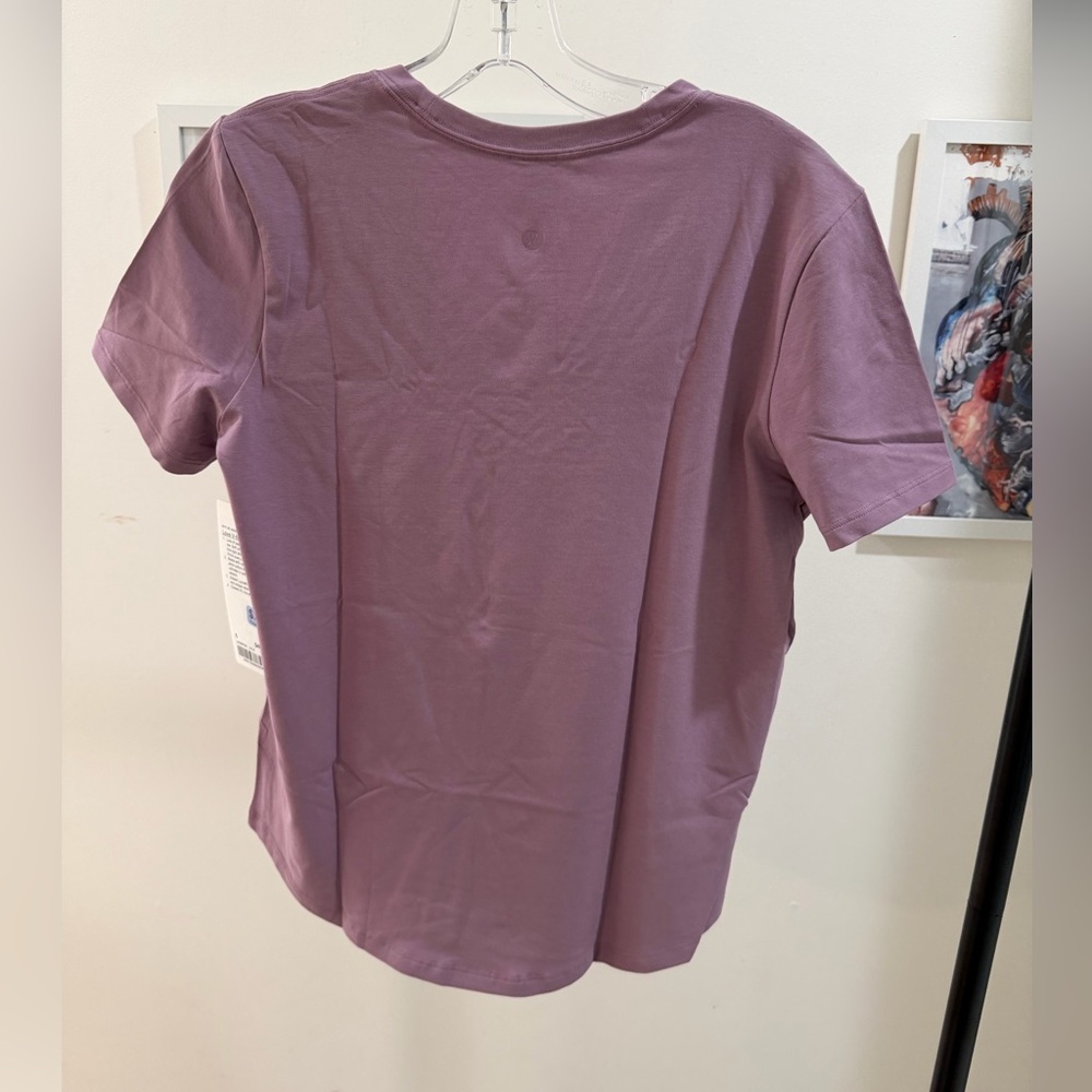 lululemon athletica Purple V-Neck Short Sleeve Top - Picture 3 of 3